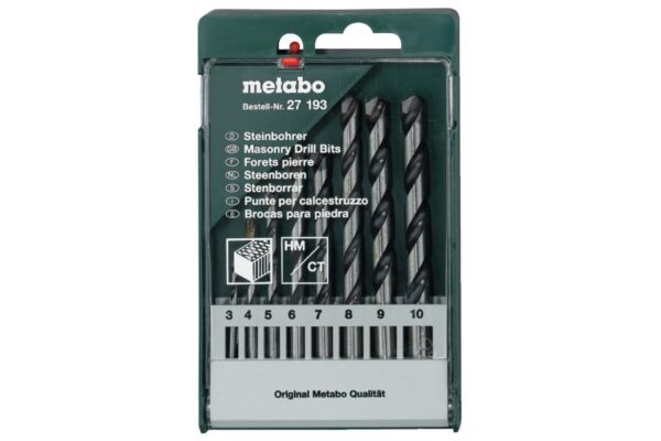 Metabo Σετ τρυπάνια για πέτρωμα Impact 8 τμχ. σε πλαστική θήκη